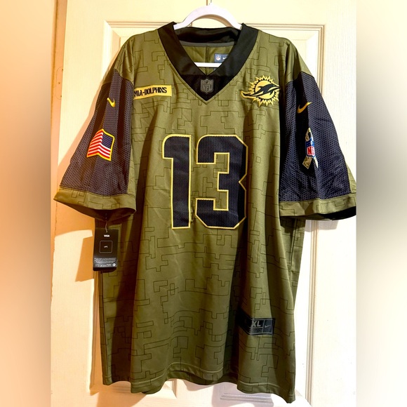 Dolphins 🐬 Men's Olive Green Sports Jersey - Picture 1 of 4